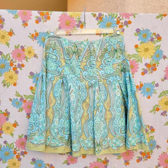 Talbots cotton mini blue and - Picture 2 of 3